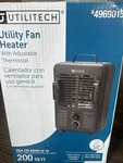 Utilitech 4969015 1500W Utility Fan Heater Adjustable Thermostat & Safety Featur Open. Price: $35.99.