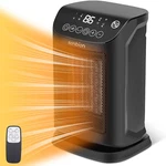 Space With Remote, Thermostat Portable Heater, 1500W Ptc Ceramic F New. Price: $55.54.