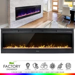 58" Electric Fireplace Insert Wall Heater Adjust 3D Crystal Flame W/ Remote New. Price: $238.96.