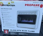 Mr. Heater 30,000 Btu Blue Flame Propane Wall/floor MHVFBF30LPT F299730. Price: $200.00.