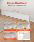 Baseboard Heater Covers, White 743 New. Price: $84.72.