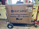 New Heat Surge Electric Fireless Fireplace Roll-n-glow Dark Oak Amish Mantle Open. Price: $509.96.
