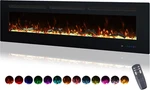 Sleek 65 Wall-mounted Electric Fireplace With Remote & 169 Color Options New. Price: $761.99.