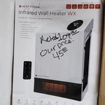 Storm HS-1000-WX Infrared Quartz Wall Heater 1000W Remote Timer White Black New. Price: $45.00.
