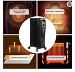 Kismile 1500W Oil Filled Radiator Heater, Portable Electric With 3 Open. Price: $60.00.