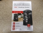 Black+decker 360 Degree Desktop Heater *3 Settings BHDS156 - New. Price: $29.99.