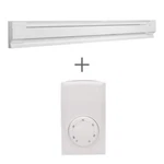 72" 240/208-VOLT 1,500/1,125-WATT Electric Baseboard Heater White Wall Thermosta New. Price: $166.16.