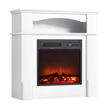 Modern 33-INCH Electric Fireplace Infrared Heater With Mantel Timer And Remote New. Price: $229.27.
