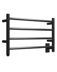 Heatgene Towel Warmer 4 Straight Bar Wall-mounted Plug-in Mattel Black Open Box New. Price: $169.98.
