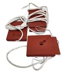 Lot Of 3 Tempco Silicon Rubber Surface Heater W/ Opening, 24V 8W 4-1/2" X 5-1/2". Price: $49.99.