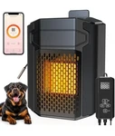 Petnf Dog House Heater With Thermostat Wifi App, Black Open. Price: $80.95.