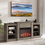 66" Mantel With Electric Fireplace Heater Sound,modern Tv Stand For New. Price: $433.99.