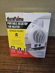 Duraflame DFH-NH-3-T 1500W Heater & Fan Small Desk/room New. Price: $19.99.