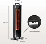 East Oak 1500W Under Electric Heater Portable Patio Safe Touch UTH22002 New. Price: $59.95.