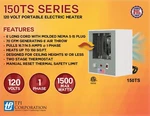 Tpi 150TS 750/1500 120V Electric Portable Heater New. Price: $337.28.