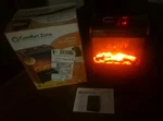 Comfort Zone Ceramic Mini Fireplace Space Heater Open. Price: $21.50.