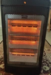 Utilitech Quartz Portable Space Heater BFGF-15H 1500W 120VAC 3-HEAT Black Used. Price: $40.00.