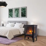 17IN Freestanding Electric Fireplace Stove Heater 3D Flame Effect 1400W/700W New. Price: $109.99.
