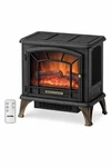 Electric Fireplace Stove Heater Realistic Effect Black Duraflame Metal New. Price: $174.99.