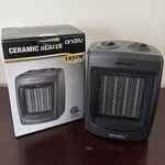 Andily 1500W Ceramic Portable Space Heater Tip-over Switch Black FH105A Used. Price: $12.00.