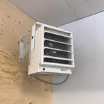 Newair 17,060 Btu 5000-WATT 240V Ceiling Mount Hardwired Shop Garage Heater Open. Price: $109.00.