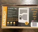 New Cadet 65215 Energy Plus Wall Heater 240V 1600W Built-in Digital Thermostat. Price: $198.98.