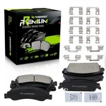 New 8PCS Complete Front+rear Quiet Shimmed Slotted Ceramic Brake Pads Kit W/h.... Price: $104.53.