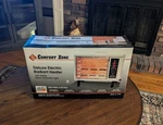 Comfort Zone Deluxe Electric Radiant Heater: CZ5300, Fan, 1500 Watt, Metal (new). Price: $49.99.