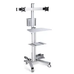 Yessources Mobile Pc Stand Workstation Dual Monitor Mount With Additional Pole New. Price: $419.90.