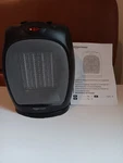 Amazonbasics 1500W Ceramic Heater With Adjustable Thermostat - Black New. Price: $25.00.