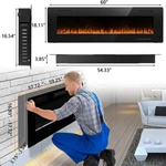 Electric Fireplace Heater Recessed Wall Mounted Home Warmer Remote Control 1500W New. Price: $329.16.