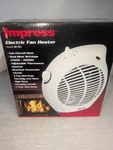 Impress! IM701 Dual Setting Fan Heater Adjustable Thermostat Open. Price: $19.99.