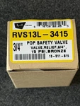 Apollo 13-511-B15 Safety Valve 3/4" Psi Bronze Brand New In Box RVS13L-3415. Price: $55.00.