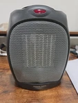 Amazon Basics 1500W Ceramic Personal Heater With Adjustable Thermostat, Black Open. Price: $15.00.