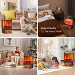Electric Fireplace Heater With Thermostat And Remote Control New. Price: $54.19.