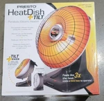 Presto Dish + Plus Tilt Parabolic Electric Heater Radiation New Nib Sealed. Price: $127.95.