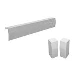 Premium Series 5 Ft. Galvanized Steel Easy Slip-on Baseboard Heater Cover, Left New. Price: $236.15.