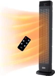 Remote-controlled Oscillating Ceramic Tower Heater, 30" Black New. Price: $117.99.
