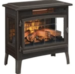 Duraflame Freestanding Electric Fireplace Stove Heater With 3D Effect Open. Price: $125.00.