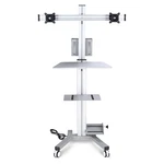 Yescom Mobile Pc Stand Workstation W/ Poles Dual Monitor Mount For 32" Screen New. Price: $419.90.