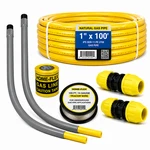 1" Ips Underground Gas Line Install Kit 100FT Pipe 2 Couplers Meter Risers New. Price: $629.97.