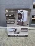 New Hessaire 900 Cfm 2-SPEED Portable Evaporative Cooler For 350 Sq. Ft. In Gray. Price: $68.99.