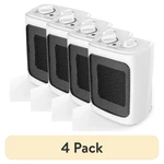 Mainstays 1500W Ceramic Fan-forced Electric Space Heater White Open Box (4 Pack). Price: $69.99.
