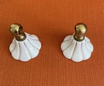 Vintage Ceramic Set Towel Bar Rail Holders Wall Mount White/good Usa Used. Price: $38.00.