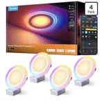 Govee Recessedbdownlight 2 6 Inch 4 Pack Smart And App Control Multicolor New. Price: $123.49.