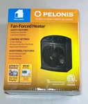 Pelonis Fan-forced Portable Heater Model HF-0020T, 3 Settings & Thermostat Open. Price: $24.99.