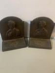 1920 Vintage Cast Iron Bookends Oliver Wendell Holmes Used. Price: $75.00.