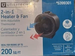 Utilitech 2-IN-1 Heater And Fan W/adjustable Thermostat #5399301 Open. Price: $26.39.