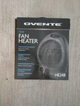 Ovente Portable Electric Fan Heater With Thermostat Control Black New 1500W Open. Price: $29.99.