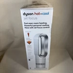 Dyson AM09 Hot Cool Jet Focus Heater And Bladeless Fan White Silver New Sealed. Price: $249.99.